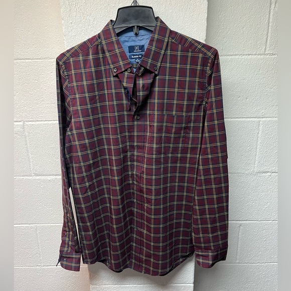 George Men's Burgundy Checkered Shirt. M - Picture 1 of 5
